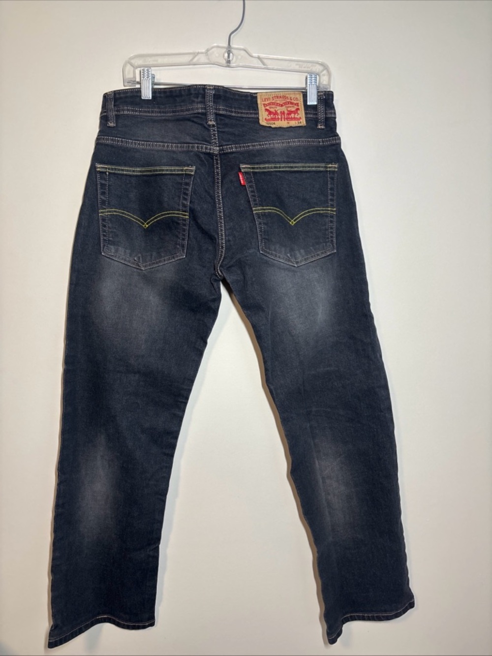 Vintage levis distressed fade Y2K Levi's Black Wash Straight Men's Jeans bootcut